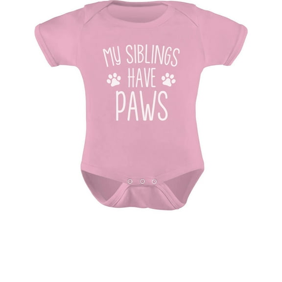 Pregnancy Announcement Tstars Unisex Bodysuit - My Siblings Have Paws Humor - Perfect Baby Shower Gift - Newborn Party Outfit - Funny Pet Lover Baby Clothes