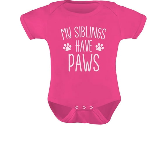 Pregnancy Announcement Tstars Unisex Bodysuit - My Siblings Have Paws Humor - Perfect Baby Shower Gift - Newborn Party Outfit - Funny Pet Lover Baby Clothes