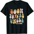 thumbnail image 1 of Pregnancy Announcement Uncle Womens T-Shirt Black Small, 1 of 5
