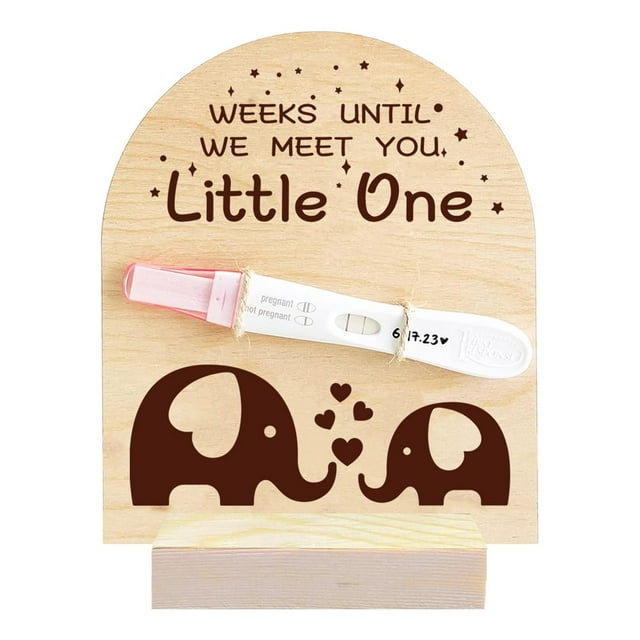 Pregnancy Announcements Lovable Elephant Print Baby Announcements Board