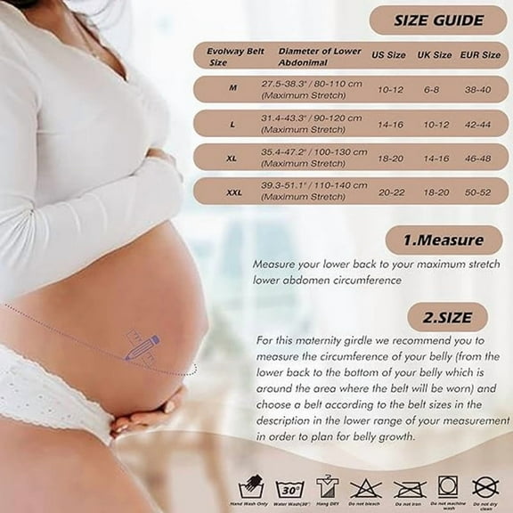 Pregnancy Belly Band, Maternity Belt, Plus Size Breathable Abdominal Binder Pregnancy Back, Waist, Back, Abdomen Support For All Stages Of Pregnancy and Postpartum(Skin, L)