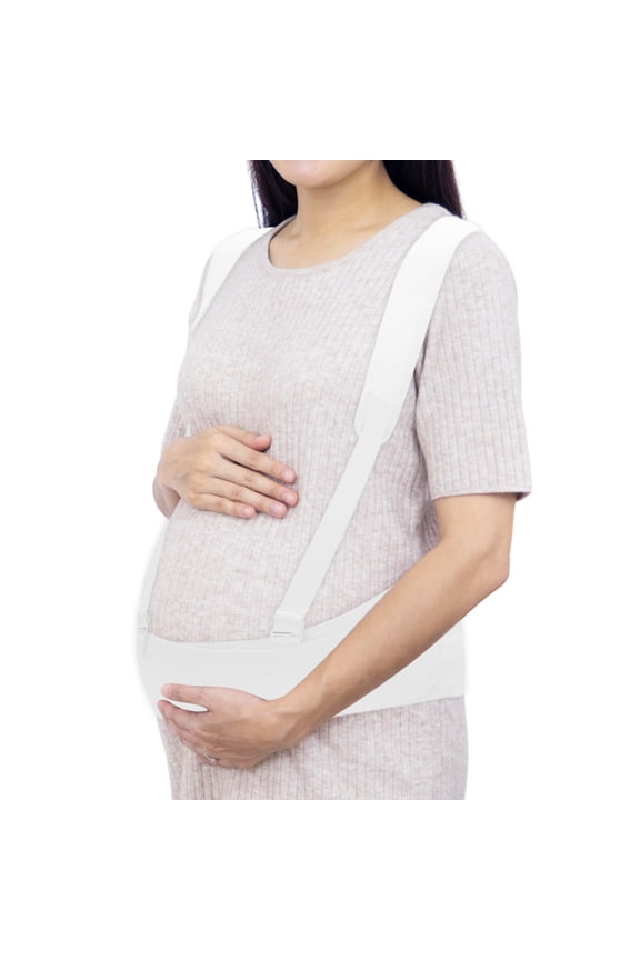 Pregnancy Belly Band Maternity Belt Pregnancy Support Belly Bands for Pregnant Women Breathable Abdominal Binder for Back Support White