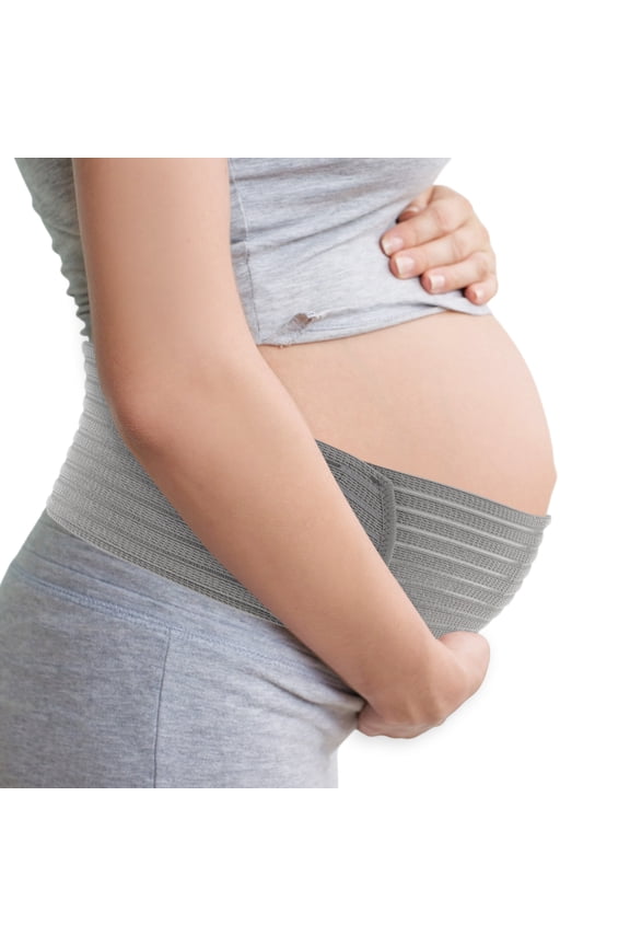 Pregnancy Belly Band Maternity Support Belly Bands for Pregnant Women Breathable Ergonomic Adjustable Belly Support Bands Large Gray
