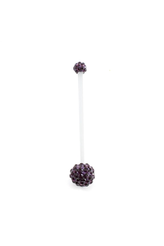 Pregnancy Belly Button Ring with Bioflex Shaft and Ferido Ball 14G