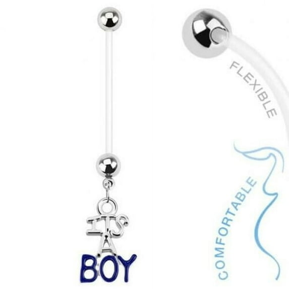 Pregnancy Belly Rings Bioflex Surgical Steel Pregnant Navel Naval Boy