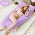 thumbnail image 1 of Pregnancy Body Pillow full Body Contoured U Shape Maternity Comfortable Soft Purple, 1 of 9