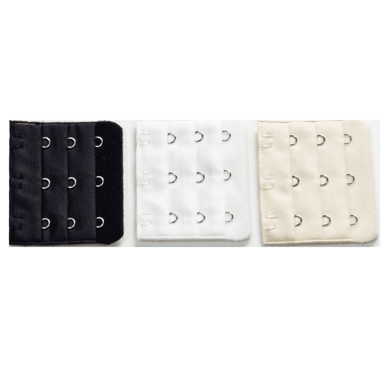 Pregnancy Bra 3-Hook Extender (Value 3-Pack of Black, White and Beige) by  More of Me to Love 
