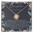 thumbnail image 1 of Pregnancy Gift for Daughter, Mom To Be Gift, Expecting Mom Gift, Pregnant Daughter Gift From Mom, New Mom, Love Knot Necklace, Gift Box Included, 1 of 5