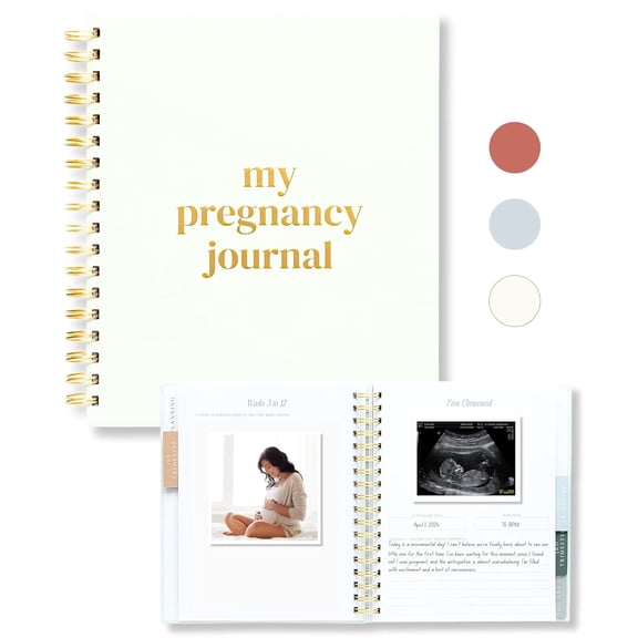 Pregnancy Journal for First Time Moms Hardcover Pregnancy Planner & Diary Pregnancy Gift for First Time Moms Keepsake with Prompts & Photo Slots