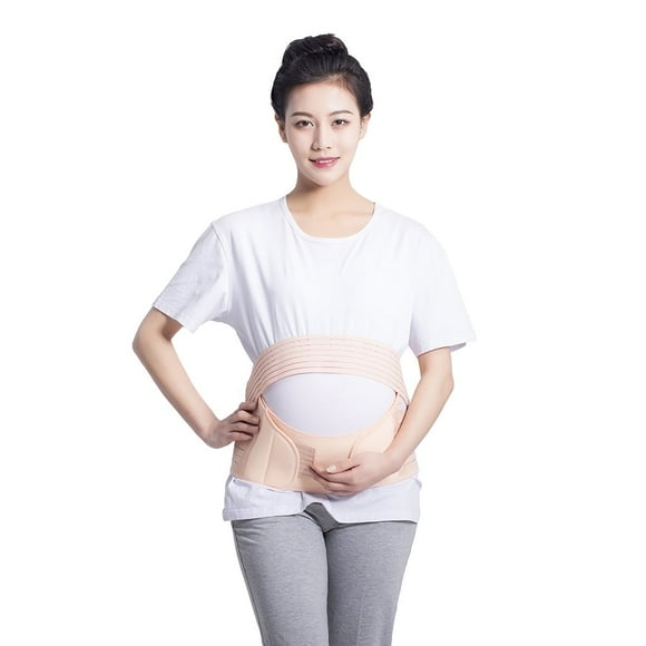Pregnancy Maternity Belly Support Band Belt, Waist/Back/Abdomen Band, Belly Brace (Beige, medium)