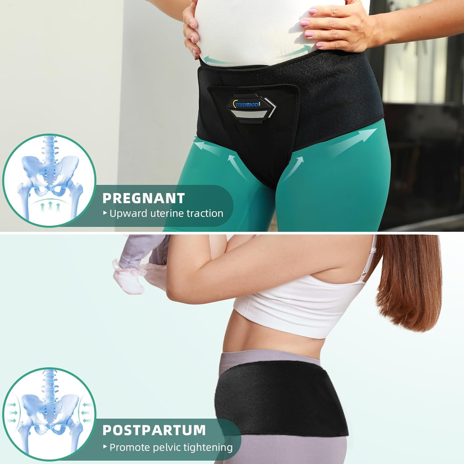Pregnancy & Maternity Belt with Compression Groin Band - For Hernia ...