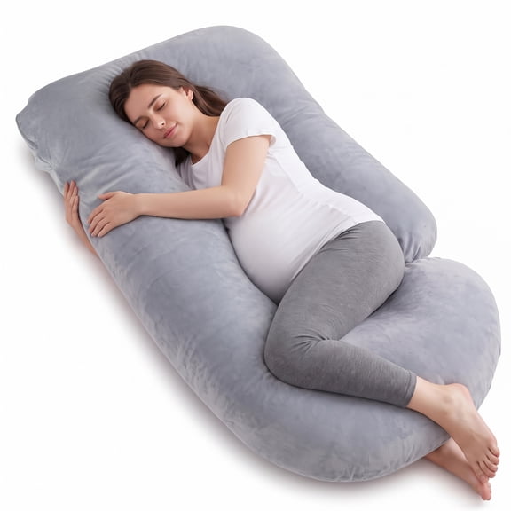 Pregnancy Pillow for Side Sleeper, Ergonomic Full Body Support Maternity Pillow for Pregnant Women, Multi-Use Body Pillow for Sleeping, Support for Belly, Back, Hips and Legs