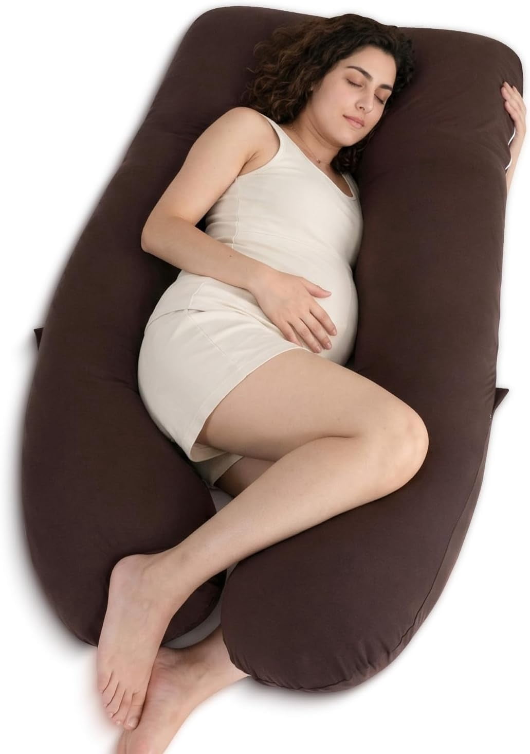 Pregnancy Pillow, U Shaped Full Body Pillows for Sleeping Support, 55 Inch Maternity Pillow for Pregnant Women