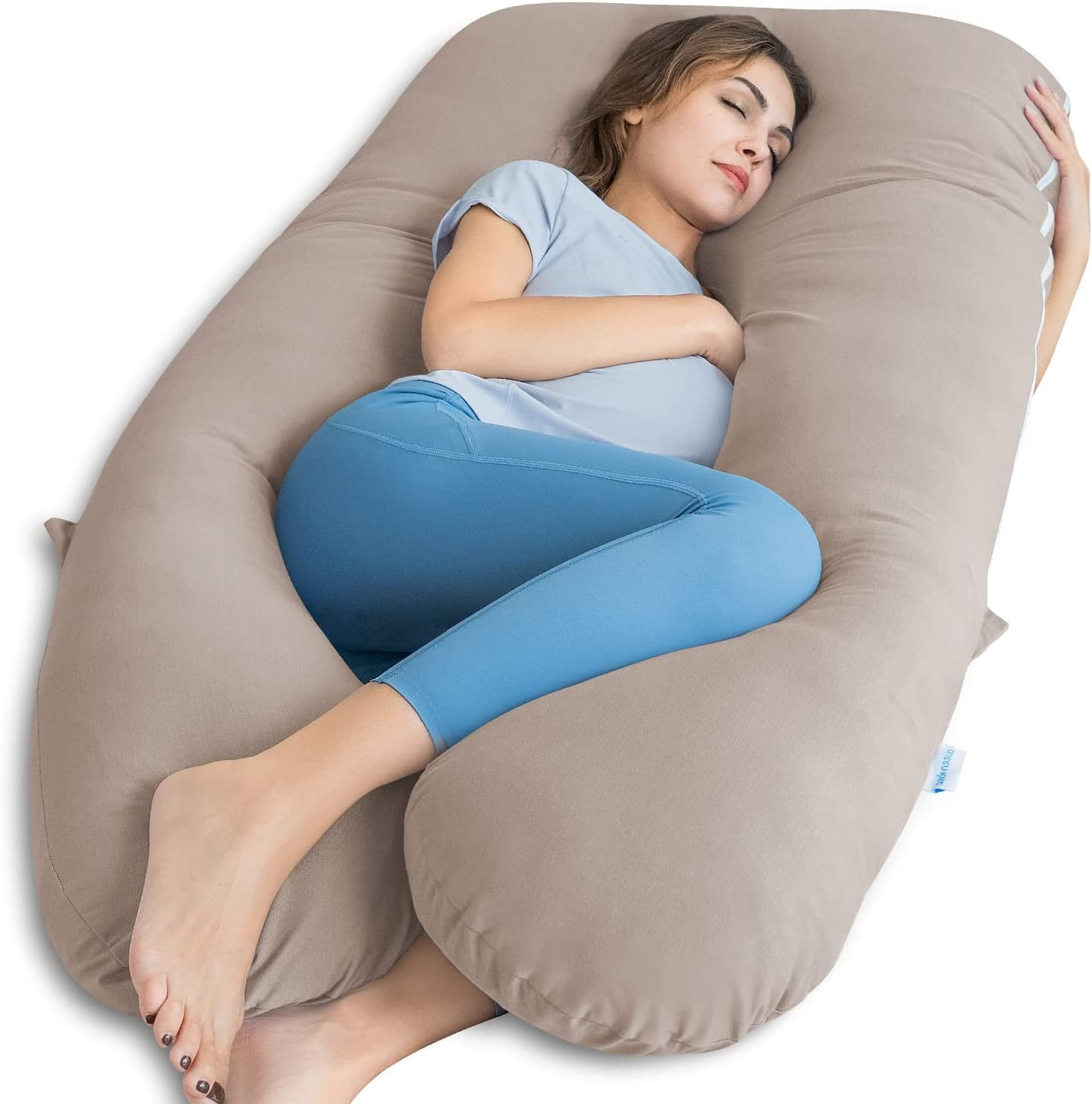 Pregnancy Pillow, U Shaped Full Body Pillows for Sleeping Support, 55 Inch Maternity Pillow for Pregnant Women