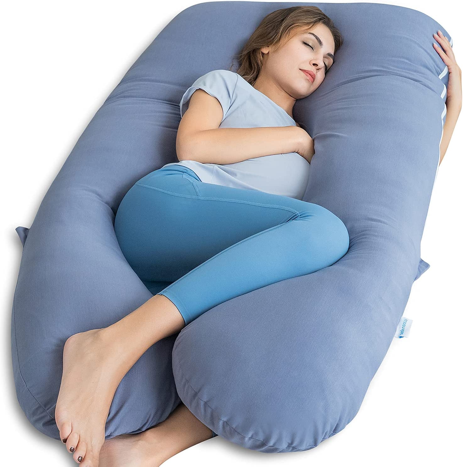 Pregnancy Pillow, U Shaped Full Body Pillows for Sleeping Support, 55 Inch Maternity Pillow for Pregnant Women