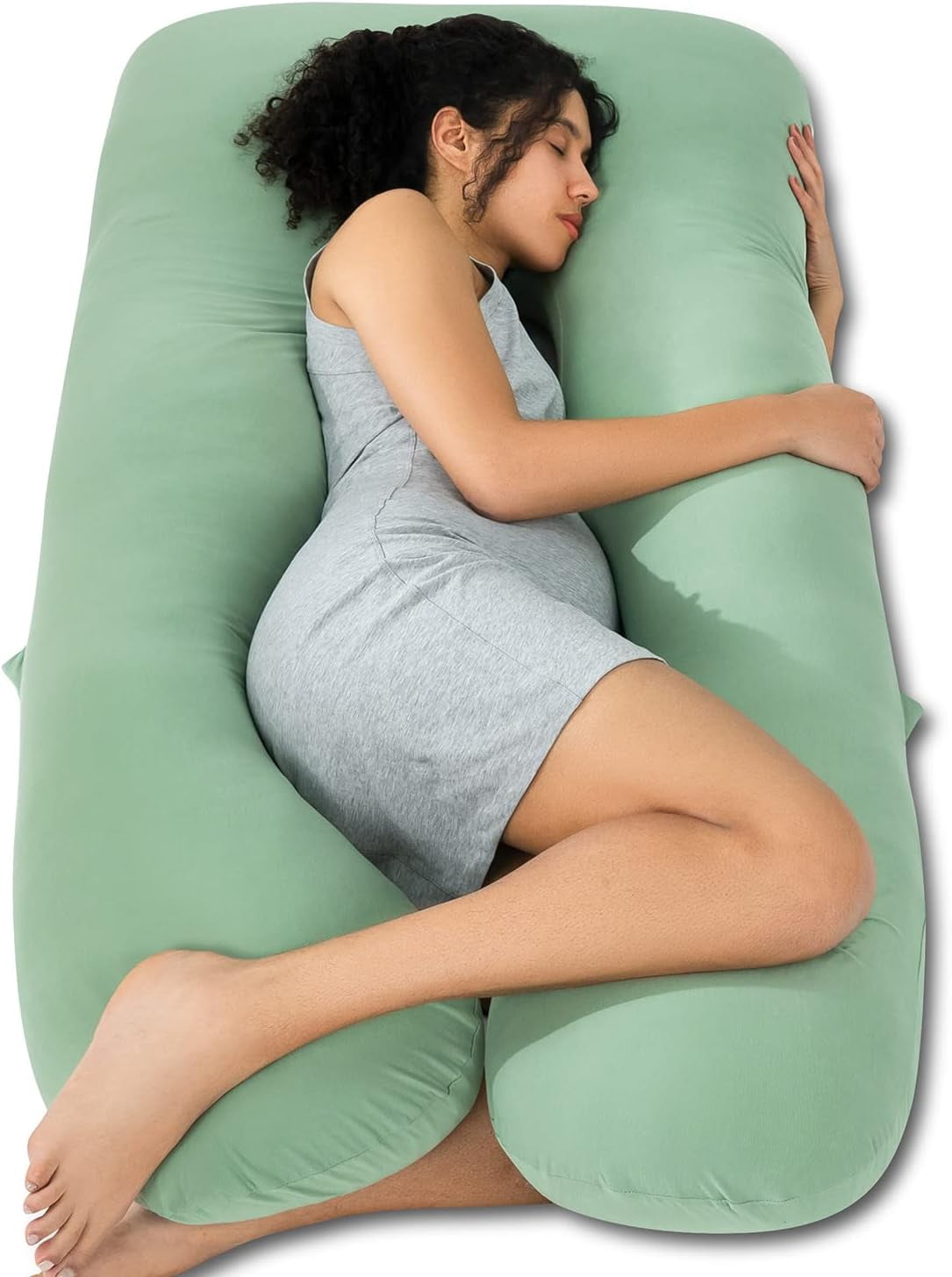 Pregnancy Pillow, U Shaped Full Body Pillows for Sleeping Support, 55 Inch Maternity Pillow for Pregnant Women