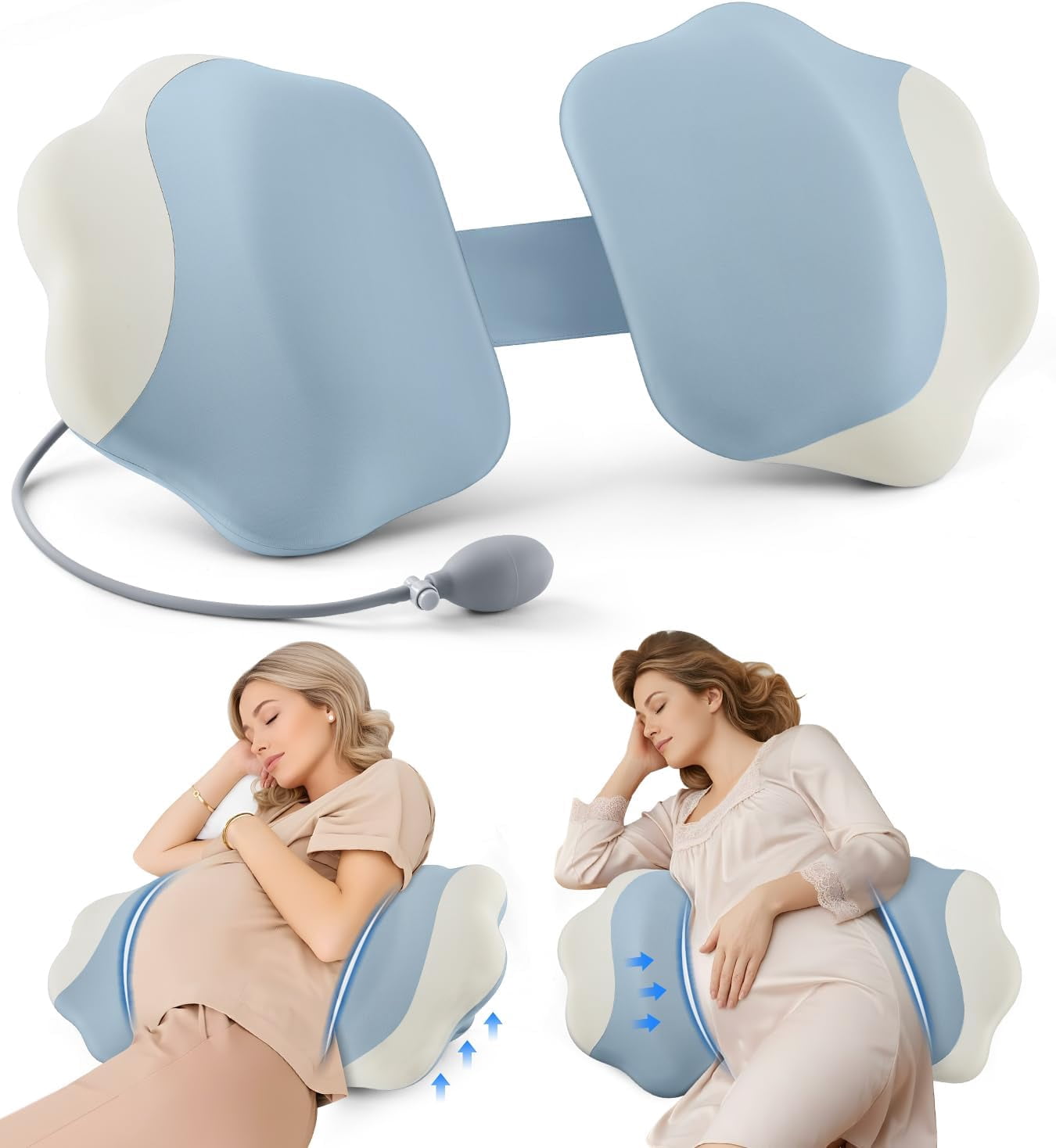 Pregnancy Pillows for Sleeping, Memory Foam Maternity Pillow Support for Back Belly HIPS, Adjustable Travel Wedge Pillow for Pregnant Women, Side Sleeping Pregnant Pillows with Cooling Pillowcase