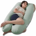 thumbnail image 1 of Pregnancy Pillows, Soft Cotton U Shaped Body Pillow for Sleeping, Maternity Pillow for Pregnant Women, Green, 1 of 6