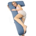 thumbnail image 1 of Pregnancy Pillows With Tencel Cover, 7-Shaped Full Body Maternity Pillow For Side Sleepers 60 Inch - Support For Back, Hip, Belly, Legs, 1 of 1