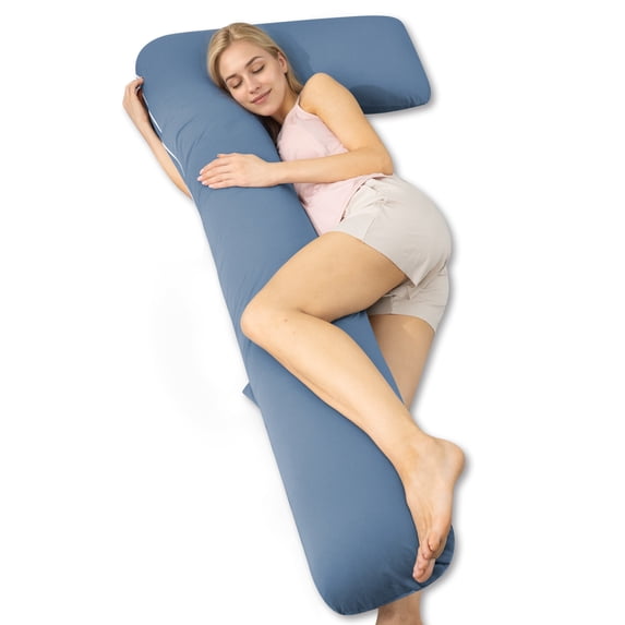 Pregnancy Pillows With Tencel Cover, 7-Shaped Full Body Maternity Pillow For Side Sleepers 60 Inch - Support For Back, Hip, Belly, Legs