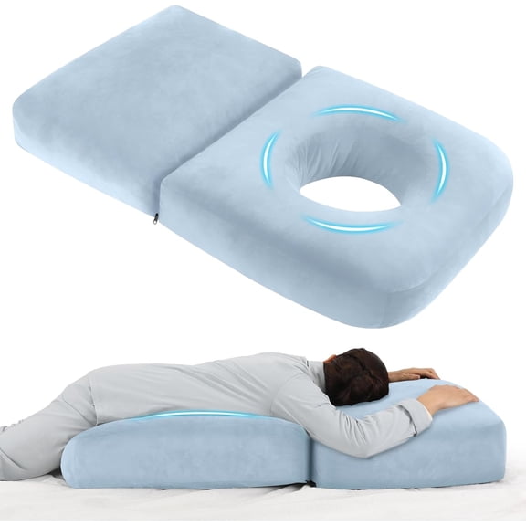 Pregnancy Pillows for Sleeping, 45.3 Inch Pregnancy Massage Pillow Full Body Pillow with Re