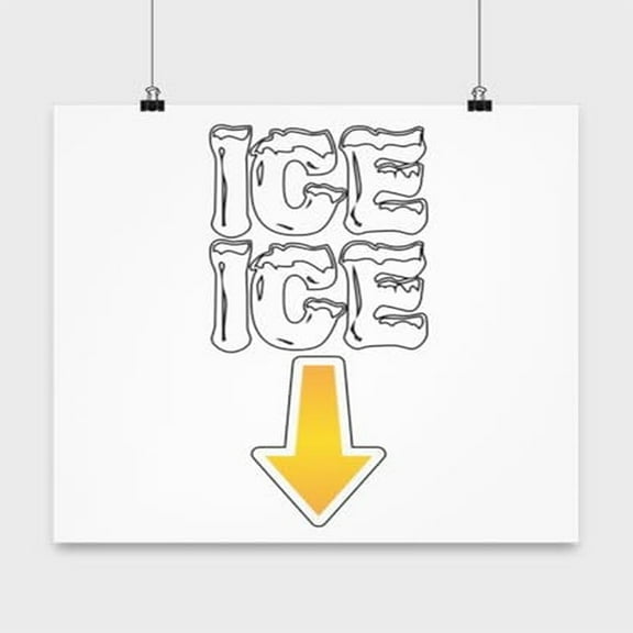 Pregnancy Poster, Ice Ice, Expecting Wall Art Gift, White 13x13in Decor