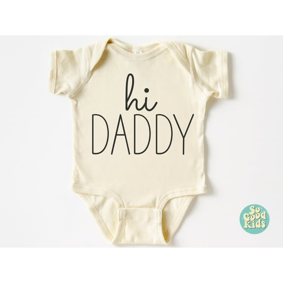 Pregnancy Reveal Baby Bodysuit, Hi Daddy, Pregnancy Announcement To Grandparents Cool Baby Clothing, Cute Baby Onesie, BABY BODYSUIT LAT 4424