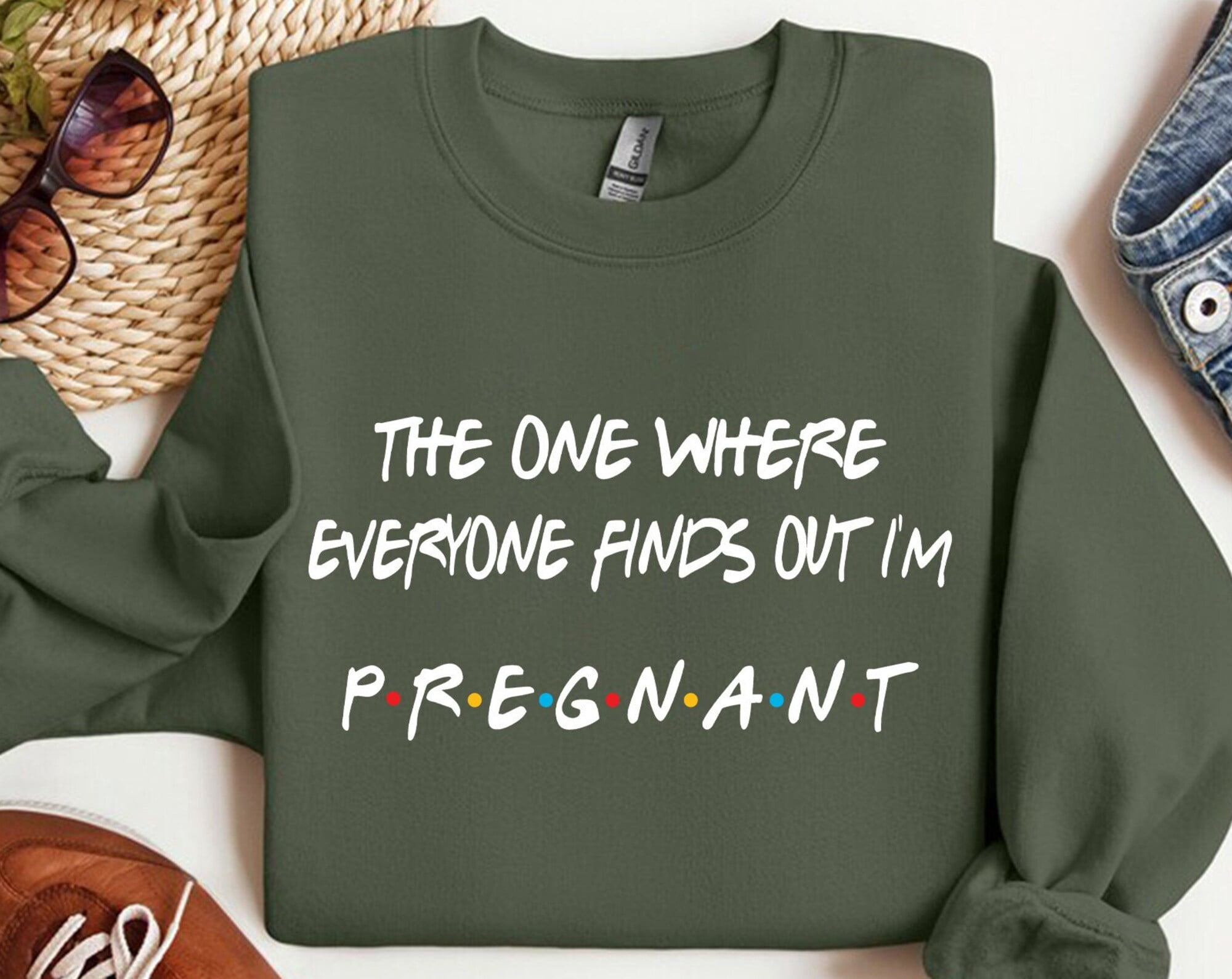 Pregnancy Reveal TShirt The One Where Everyone Finds Out Im Pregnant ...