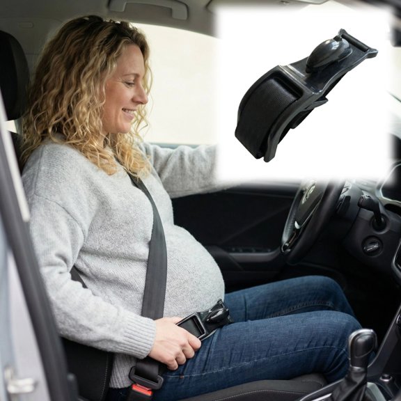 Pregnancy Safety Belt Adjustable Comfortable Pregnancy Bump Strap Seat Adjuster for Pregnant Mothers Belly Protection,Black