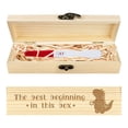 thumbnail image 1 of Pregnancy Test Keepsake Box Cartoon Dinosaur Wooden Pregnancy Announcement Gifts Box with Raffia Ribbon and Lock Announcement, 1 of 7