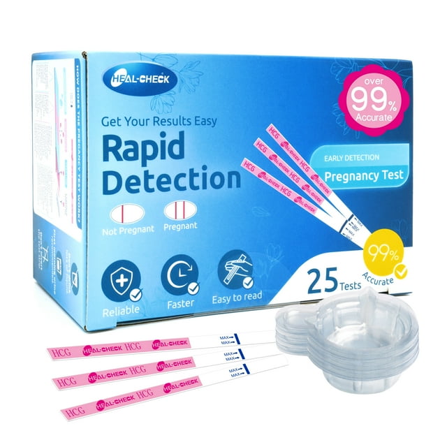 Pregnancy Tests with Cup, 25 Bulk Pregnancy Test Strips for Home