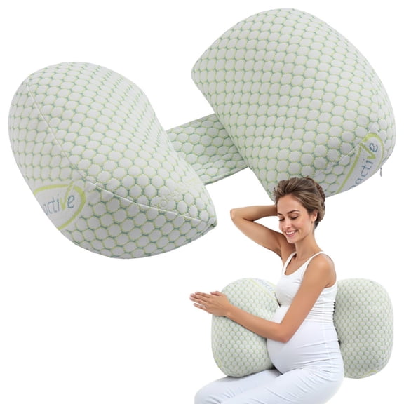 Pregnancy Wedge Pillow W Shaped Maternity Pillow for Back Belly Hips Support Soft Breathable Removable Washable Cover Lightweight Portable