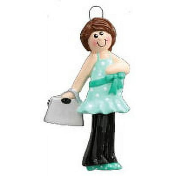 Pregnant Brown Personalized Christmas Ornament , Expecting Christmas Ornament, Christmas Decoration for Tree, Christmas Tree Ornament