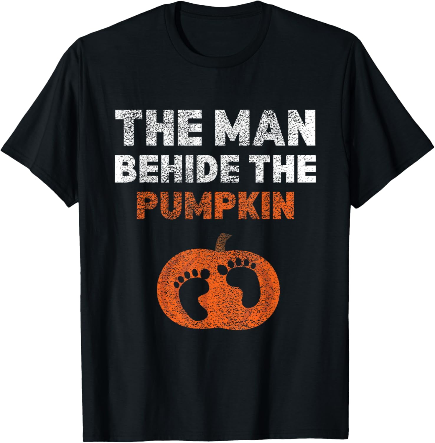 Pregnant Halloween Costume The Man Behind The Pumpkin TShirt