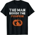 thumbnail image 1 of Pregnant Halloween Costume The Man Behind The Pumpkin T-Shirt, 1 of 4