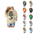 thumbnail image 1 of Pregnant Halloween Sweatshirts for Women 2025 Crewneck Pregnancy Announcement Skeleton Graphic Sweatshirt Pullover Top, 1 of 6