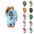 thumbnail image 1 of Pregnant Halloween Sweatshirts for Women 2025 Crewneck Pregnancy Announcement Skeleton Graphic Sweatshirt Pullover Top, 1 of 6