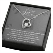 Pregnant Mom First Mothers Day, To Mommy From Bump, New Mommy Necklace, New Mom Gift, Mom To Be, First Time Mom Christmas Gift, Necklaces with Meaningful Messages Card Inside