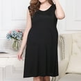 thumbnail image 1 of Pregnant Mom Summer Maternity Dresses Nightgowns for Women Sleepshirt Short Sleeve Nightshirt Soft Sleepwear V Neck Pajama Dress Black XXXXL, 1 of 5