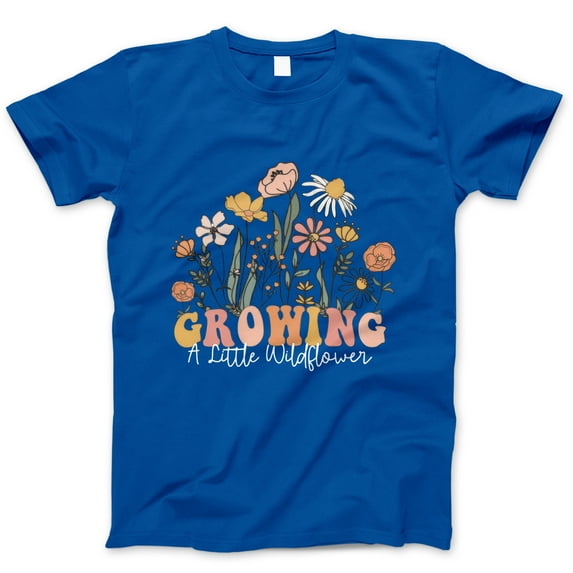 Pregnant T-Shirt - Growing A Little Wildflower Baby Announcement Tee - Cute Pregnancy Reveal, Wildflowers Graphic, Baby Shower Gift for New Mom, Mama To Be Wildflower Shirt