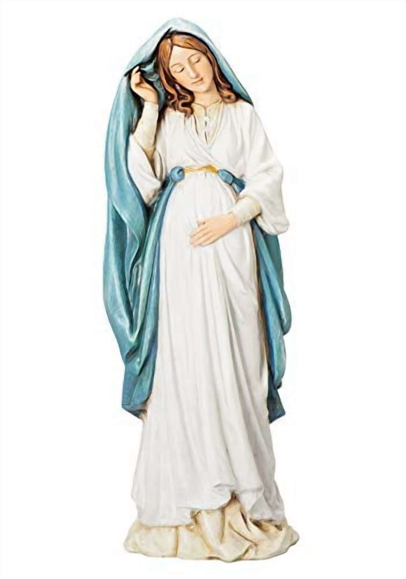 Pregnant Virgin Mary 9 Inch Resin Stone Indoor Outdoor Garden Statue Figurine