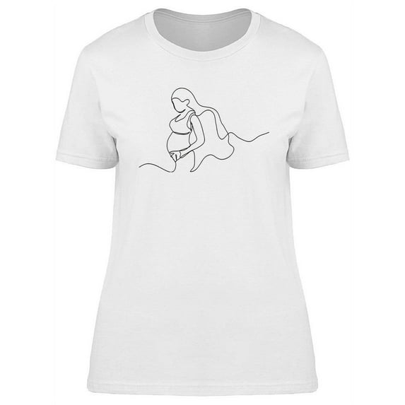 Pregnant Woman Design T-Shirt Women -Image by Shutterstock, Female Small