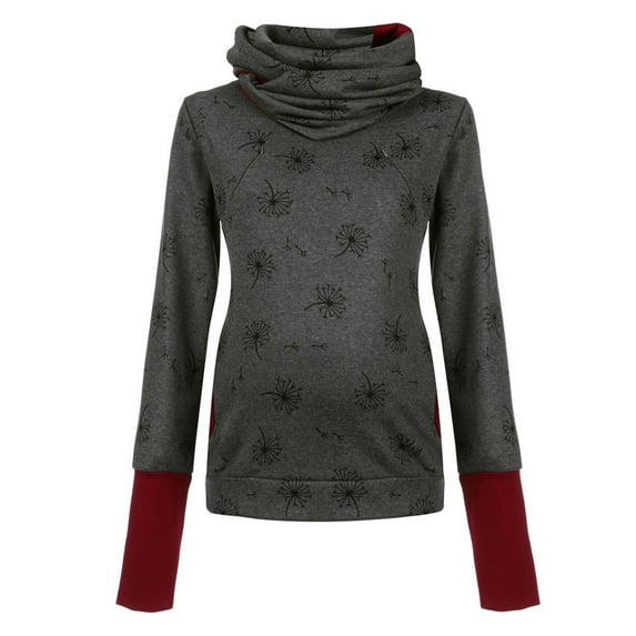 Pregnant Women Maternity Breastfeeding Long Sleeve Loose Cardigan Jumper Hoodie Sweatershirt Top Solid Color Pullover Maternity Blouse