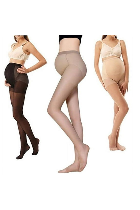 Pregnant Women's Plus Size Silky Stockings Pantyhose Stretchy Tights One Size