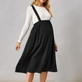 thumbnail image 1 of Pregnant Women's Solid Color Suspender Detachable Half Body Suspender Skirt Black XL, 1 of 6