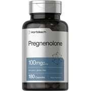 Pregnenolone 100mg | 180 Capsules | Non-GMO, Gluten Free | by Horbaach