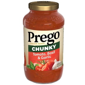 Prego Chunky Tomato, Basil and Garlic Pasta Sauce, 23.75 oz Jar