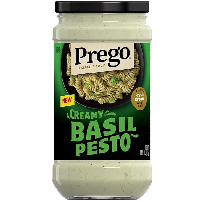 Prego Creamy Basil Pesto Pasta Sauce, 14.5 oz Jar