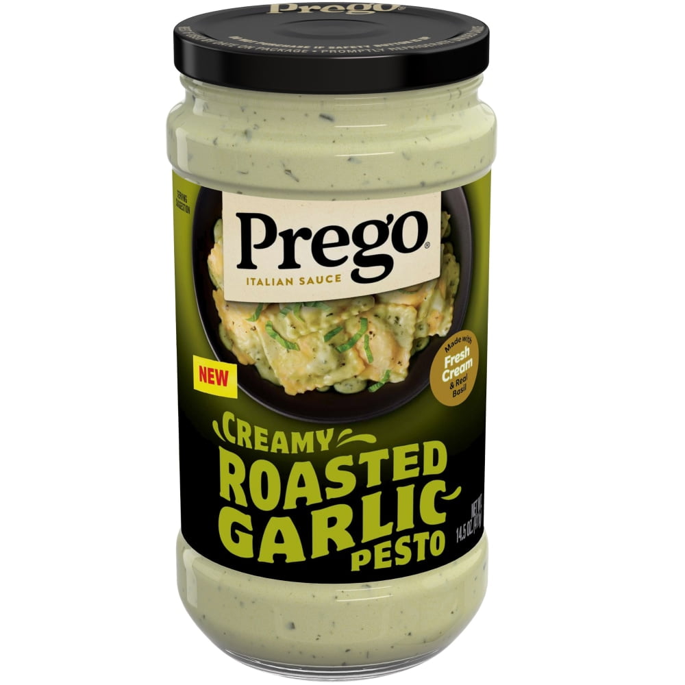 Prego Creamy Roasted Garlic Pesto Pasta Sauce