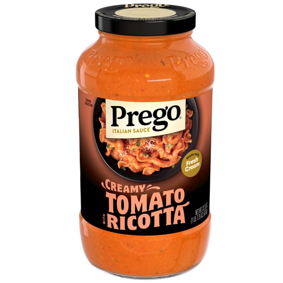 Prego Creamy Tomato Pasta Sauce with Ricotta Cheese, 23.75 oz Jar